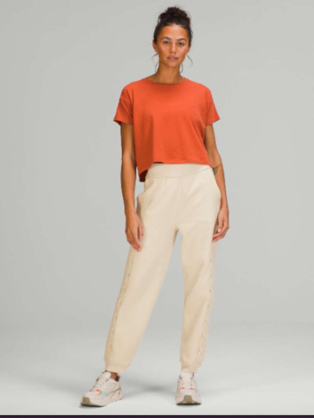 Lululemon Braided Detail High-Rise Jogger White Opal Size: 2
